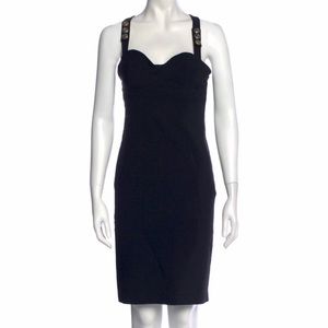 Balmain bustier black shift dress 38 FR